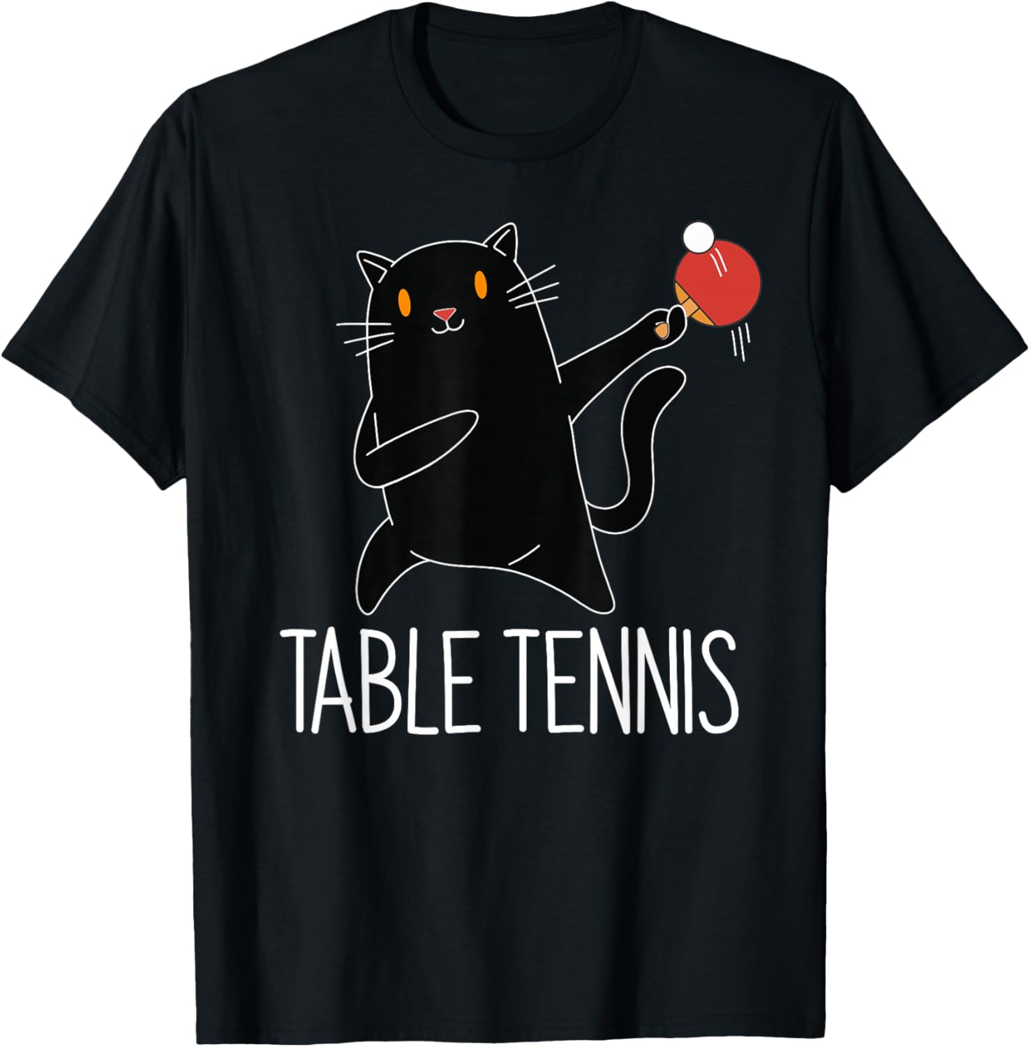 Table Tennis China - تي شيرت تنس الطاولة بلاك كات