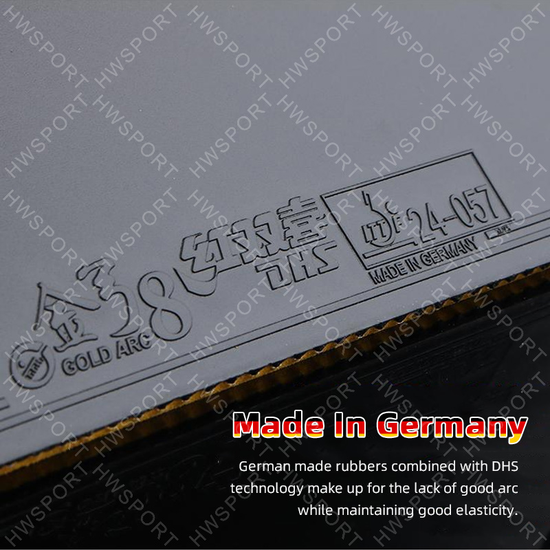 DHS Gold Arc 8 مطاط تنس الطاول - مراجعة Table Tennis Germany وسعره