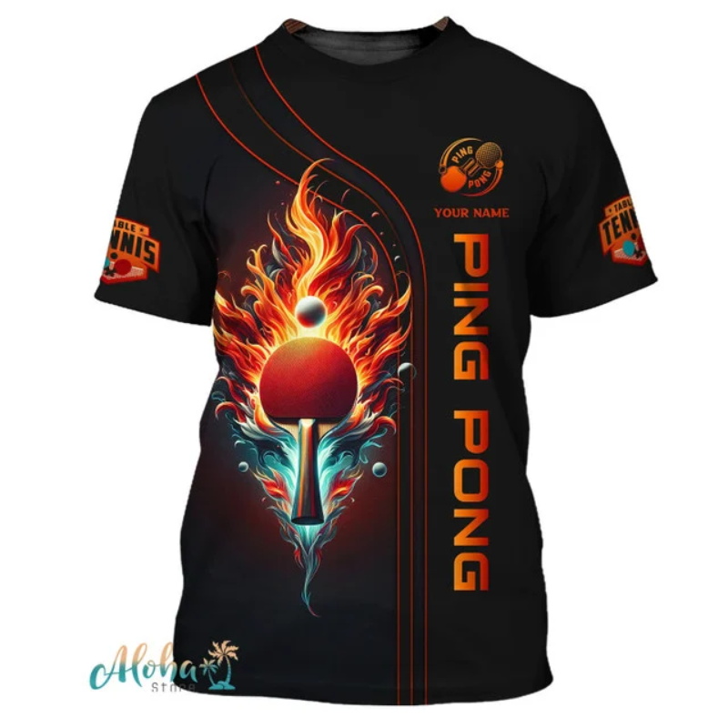 Full Print Ping Pong Tshirts F - مراجعة Table Tennis China وسعره